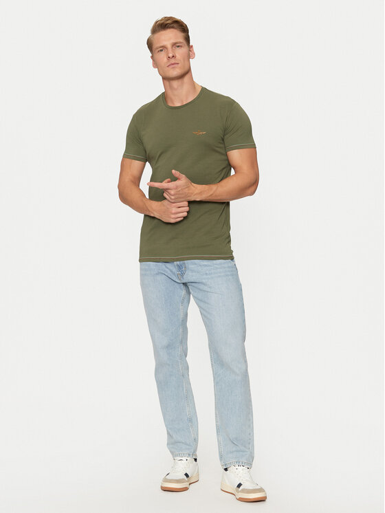 Aeronautica Militare Aeronautica Militare Футболка AM1UTI003 Зелений Regular Fit