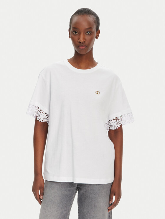 TWINSET TWINSET Футболка 251TT2410 Білий Relaxed Fit