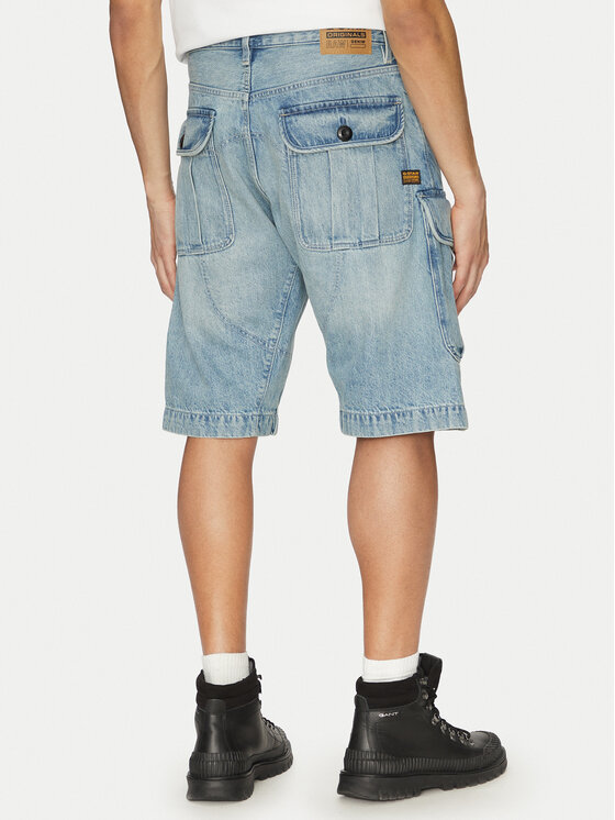 G-STAR G-Star Raw Джинсові шорти Bend 3D Cargo D26528-D788 H119 Блакитний Relaxed Fit