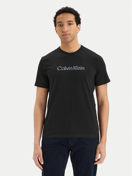 Calvin Klein Calvin Klein Camiseta SS 30s EU LV04LG809G Negro Slim Fit