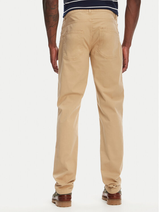 Kappa Kappa Hlače iz tkanine Gabardine 67117PW Bež Regular Fit