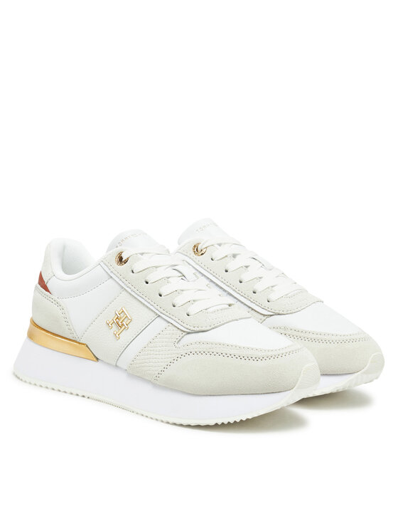 Tommy Hilfiger Sneakersy Tommy Hilfiger Th Fashion Runner FW0FW08475 Biela