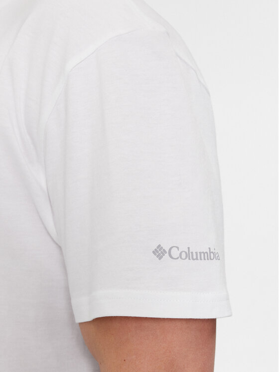 Columbia Columbia T-Shirt Csc Basic Logo 1680053 Weiß Regular Fit