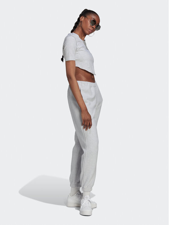 adidas adidas Majica Crop Loungewear HL9130 Siva Regular Fit