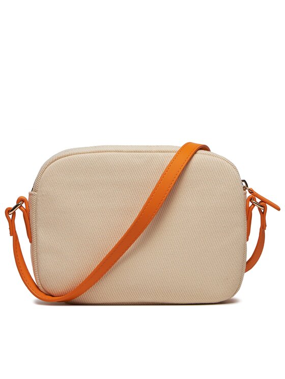 Tommy Hilfiger Дамска чанта Tommy Hilfiger Poppy Canvas Crossover AW0AW16419 Бежов