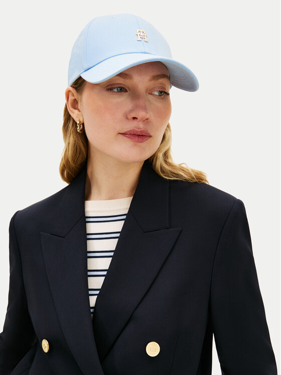 Tommy Hilfiger Kšiltovka Tommy Hilfiger Elevated Chic AW0AW17631 Světle modrá