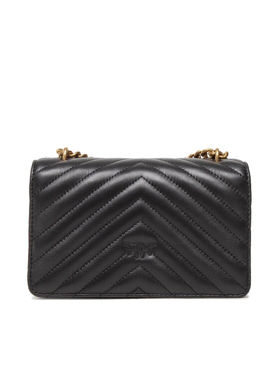 PINKO Kabelka Pinko Love Mini Icon Chevron 1 Dc AL 22-23 PLTT 1P22UL A03Z Čierna