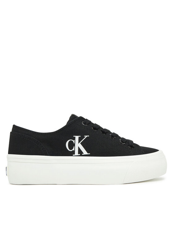 Teniszcipő Calvin Klein Jeans Vulc Flatform Low Cv Mg YW0YW01763 Fekete