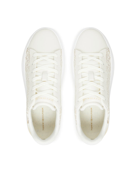 Tommy Hilfiger Snīkeri Tommy Hilfiger Monogram Platform Snk FW0FW09155 Écru