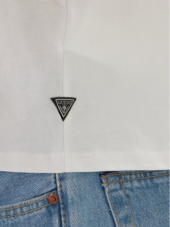 Guess Guess Marškinėliai M6GI27 K3249 Balta Regular Fit