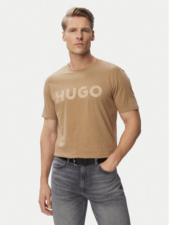 HUGO HUGO Футболка Dulivio 50467556 Бежевий Regular Fit