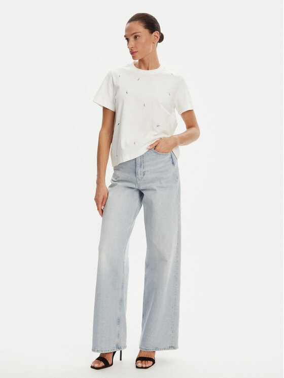 Vero Moda Vero Moda Marškinėliai 10325318 Balta Regular Fit