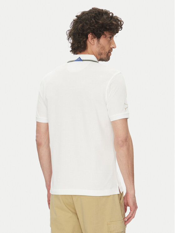 La Martina La Martina Поло Achille MAPG30 PK097 Білий Regular Fit