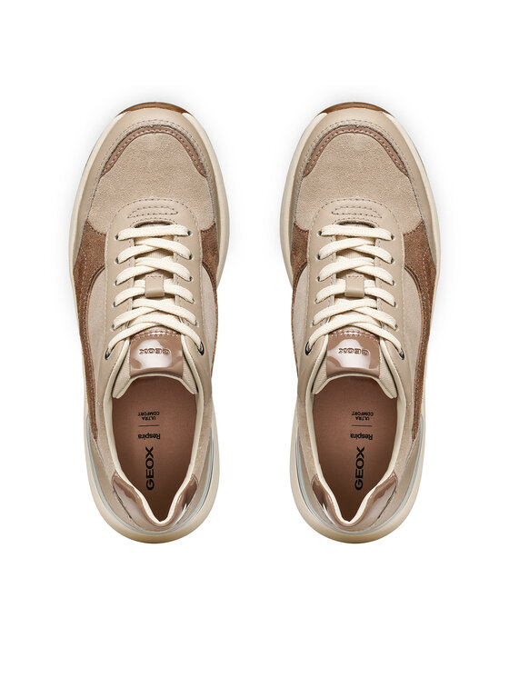 Geox Sneakersy Geox D Spherica Ec13 D65WAB 2285 C5288 Béžová