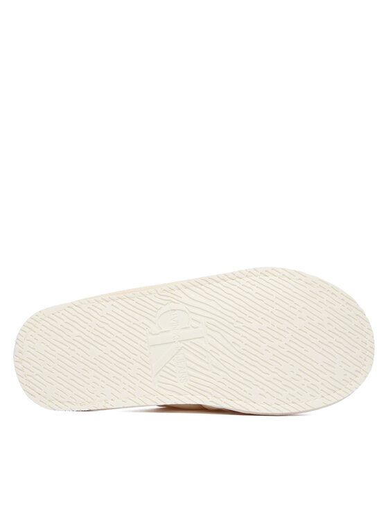 Calvin Klein Jeans Pantuflas Calvin Klein Jeans Slipper Satin Moire YW0YW02053 Écru