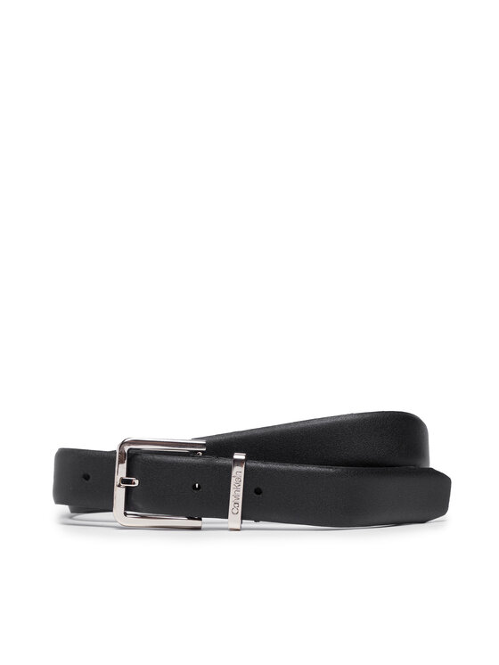 Calvin Klein Dámsky opasok Calvin Klein Metal Loop Belt 25 Mm K60K608200 Čierna