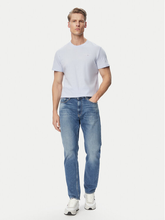 Tommy Jeans Tommy Jeans Camiseta Linear Chest DM0DM21780 Azul claro Slim Fit