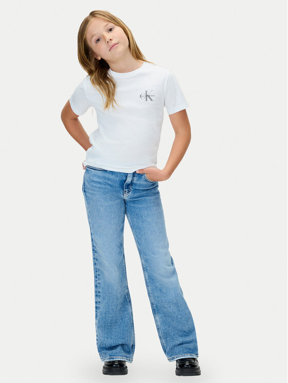 Calvin Klein Jeans Calvin Klein Jeans Camiseta Chest Monologo IU0IU00719 Blanco Regular Fit