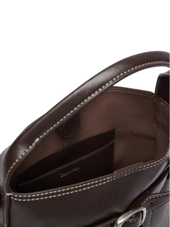 Calvin Klein Rankinė Calvin Klein Buckle Mini Bucket Crossbody LV04F3550G Ruda