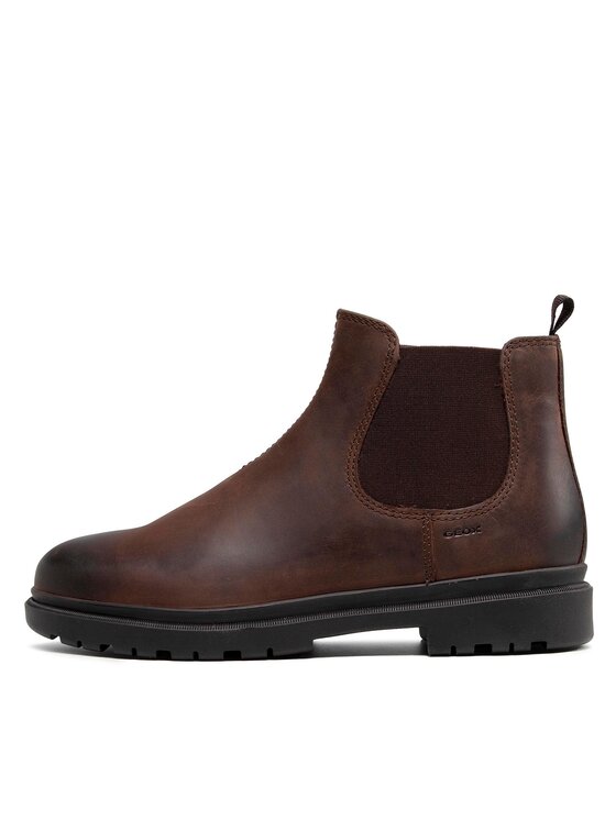 Geox Kotníková obuv s elastickým prvkem Geox U Andalo A U16DDA-00045 C6009 Hnědá