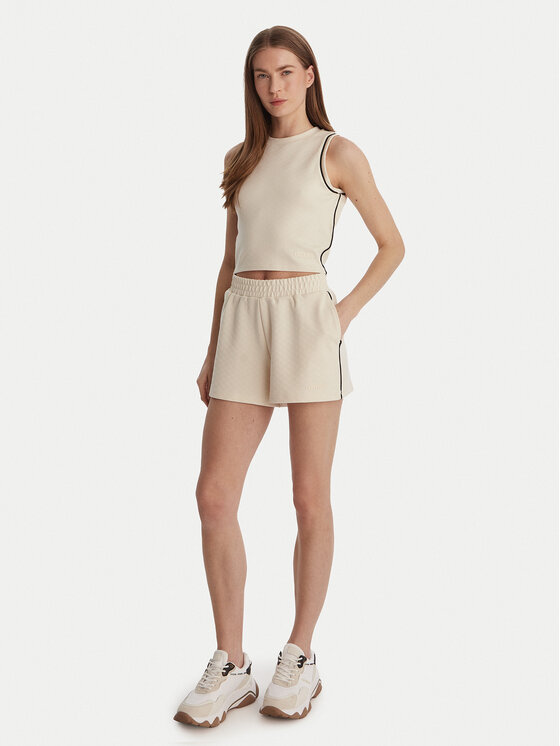 Guess Guess Top V6GP17 K3215 Écru Regular Fit