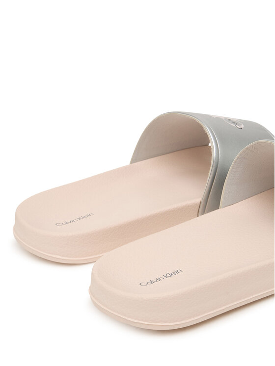 Calvin Klein Klapki Calvin Klein V3A0-83268-1367 Srebrny