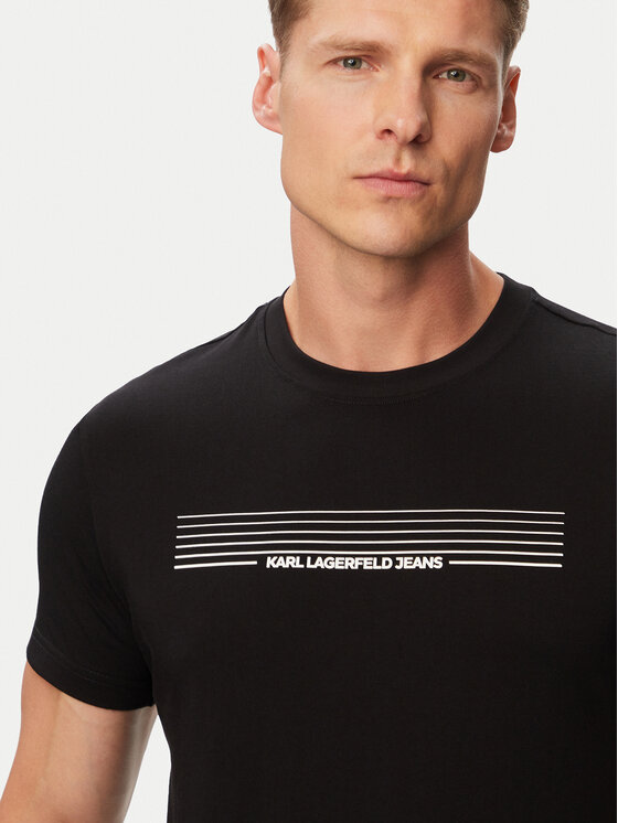 Karl Lagerfeld Jeans Karl Lagerfeld Jeans Camiseta B3M17001 Negro Slim Fit