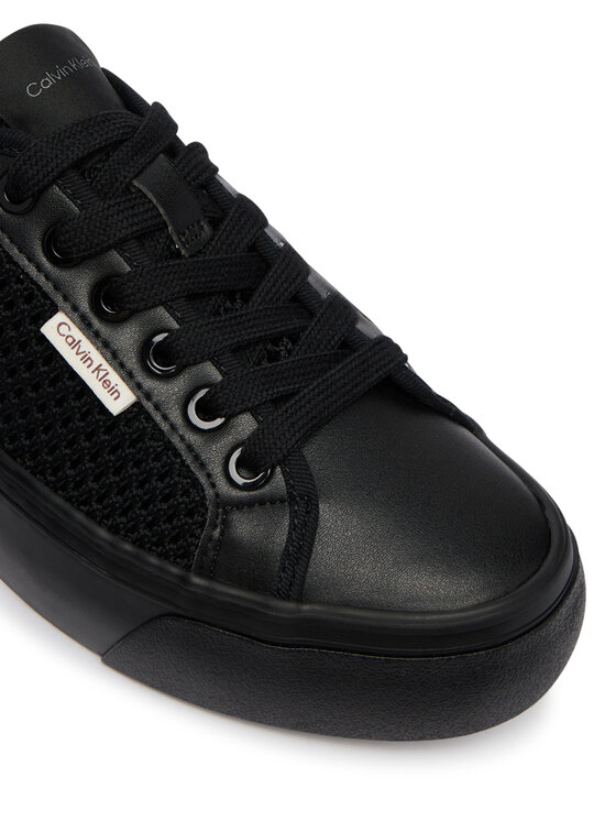 Calvin Klein Laisvalaikio batai Calvin Klein Vulc Flatf Lace Up Lin Mesh HW0HW02971 Juoda