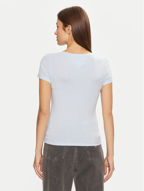 Tommy Jeans Tommy Jeans T-Shirt DW0DW20458 Himmelblau Slim Fit