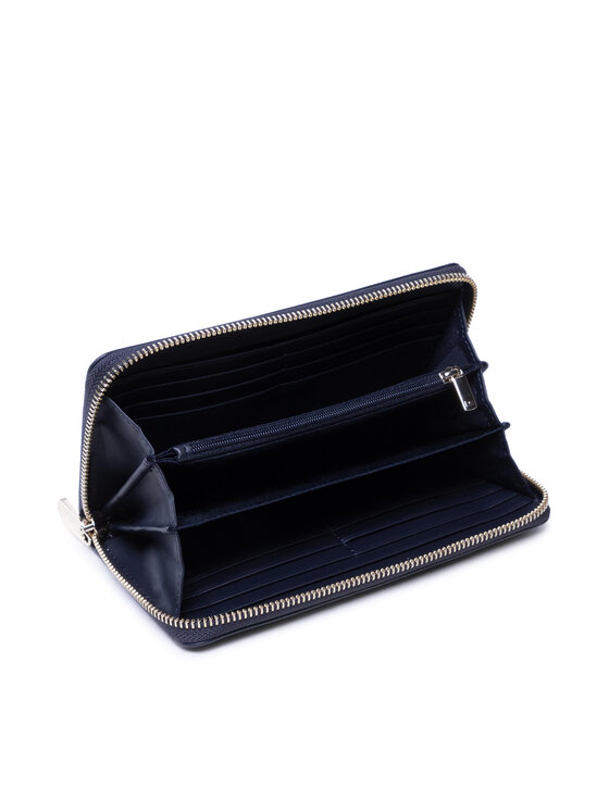 Tommy Hilfiger Portfel Tommy Hilfiger Honey Lrg Za Wallet AW0AW10539 Granatowy