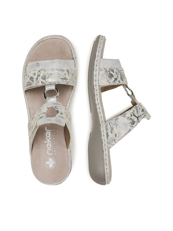 Rieker Nazouváky Rieker 659X6-80 Stříbrná