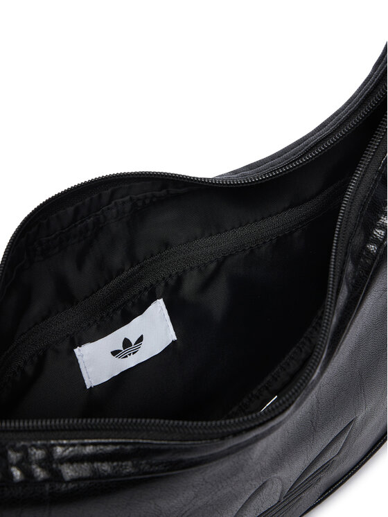 adidas Borsetta adidas Adicolor Half Crescent Bag Metallic Pu KR1546 Nero