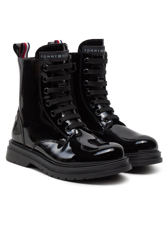 Tommy Hilfiger Členková obuv Tommy Hilfiger T4A5-33588-0775 M Čierna
