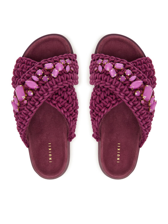 Inuikii Шльопанці Inuikii Woven Stones 1004.003.0073 Бордовий