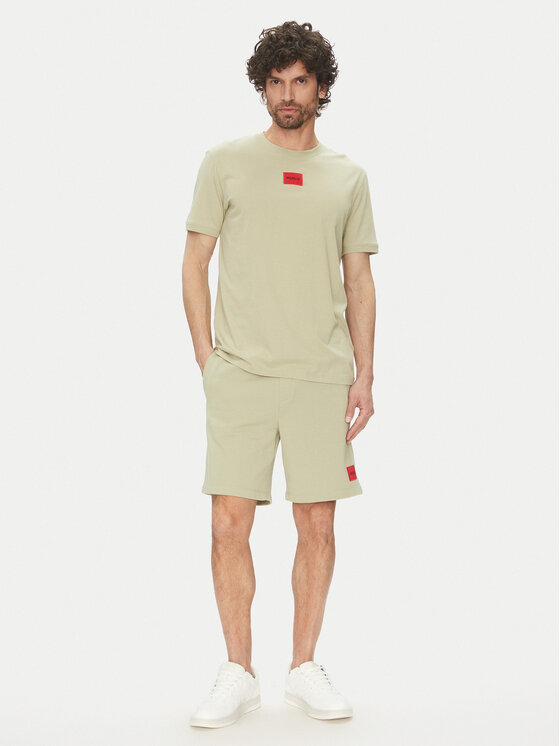 HUGO HUGO T-shirt Diragolino212 50447978 Zelena Regular Fit