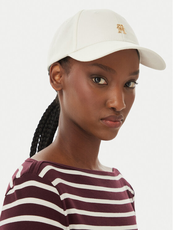 Tommy Hilfiger Cappellino Tommy Hilfiger Th Elevated Chic Cap AW0AW17631 Bianco