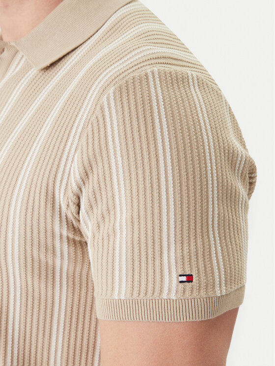 Tommy Hilfiger Tommy Hilfiger Polo Vertical MW0MW41949 Beis Regular Fit