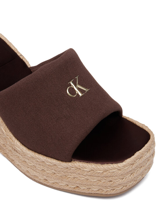 Calvin Klein Espadrile Calvin Klein Wedge Espad 70 Canvas Mg HW0HW03282 Smeđa