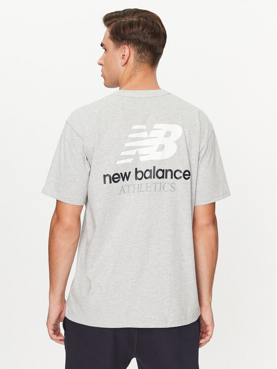 New Balance New Balance T-shirt Athletics Remastered Graphic Cotton Jersey Short Sleeve T-shirt MT31504 Grigio Regular Fit