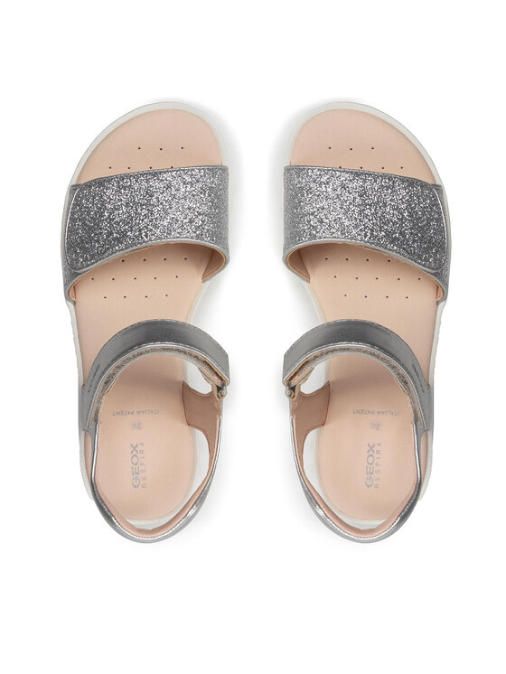 Geox Sandály Geox J S.Coralie G. B J256EB 0NFEW C1007 S Stříbrná