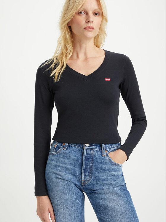 Levi's® Levi's® Póló Baby Tee A48910000 Fekete Slim Fit