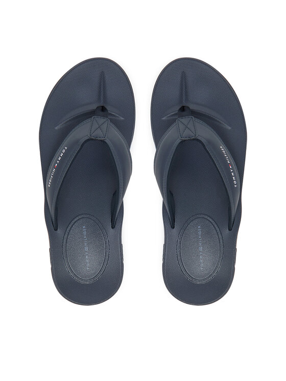 Tommy Hilfiger Japonki Tommy Hilfiger Molded Comfort Th Beach Sandal FM0FM05508 Granatowy