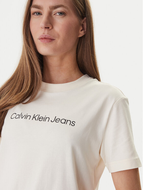 Calvin Klein Jeans Calvin Klein Jeans Camiseta LV047C912G Écru Regular Fit