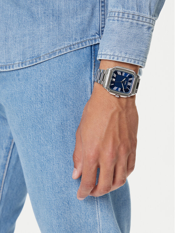 Fossil Pulkstenis Fossil Crosby FS6121 Sudraba