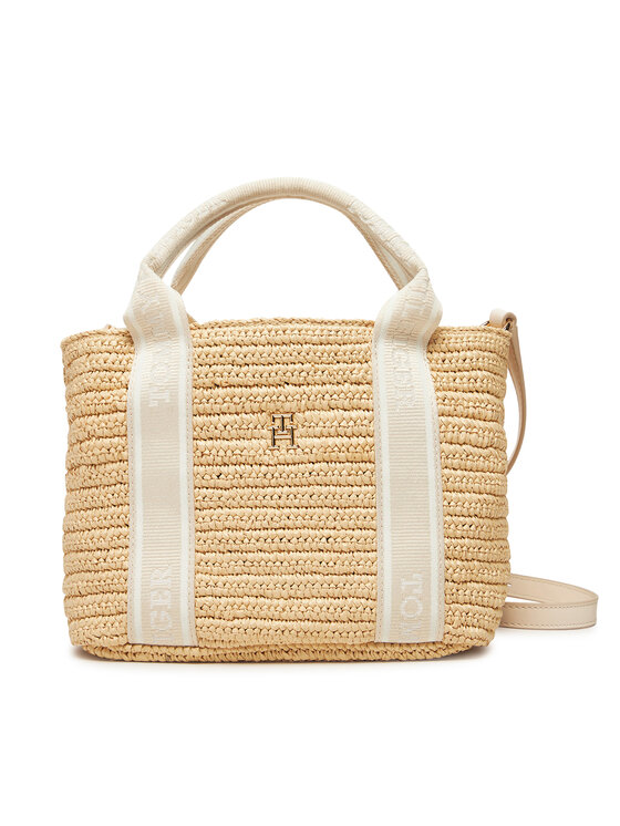 Tommy Hilfiger Τσάντα Tommy Hilfiger Th Spring Logo Mini Tote AW0AW17199 Μπεζ
