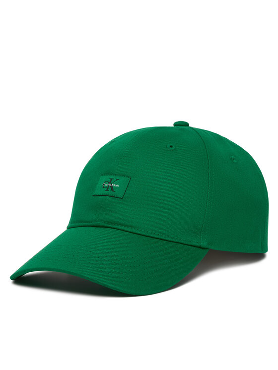 Calvin Klein Шапка с козирка Calvin Klein Monologo Woven Patch Bb Cap LV04D5077G Зелен