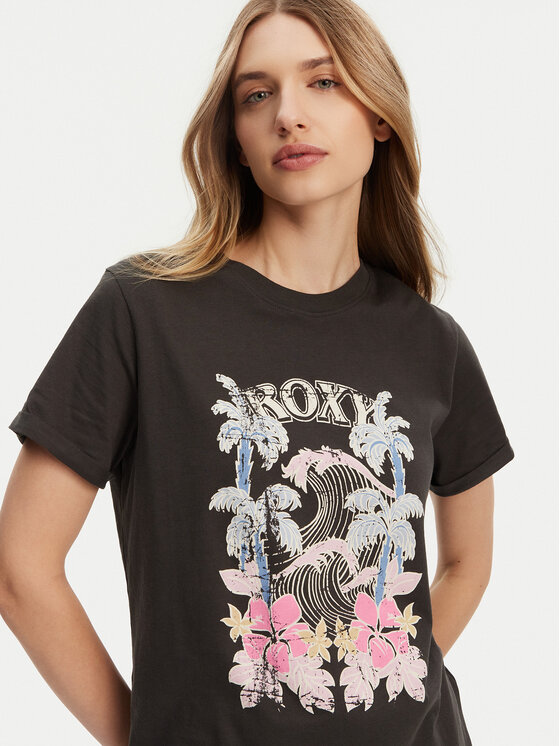 Roxy Roxy Футболка ERJZT05911 Сірий Regular Fit