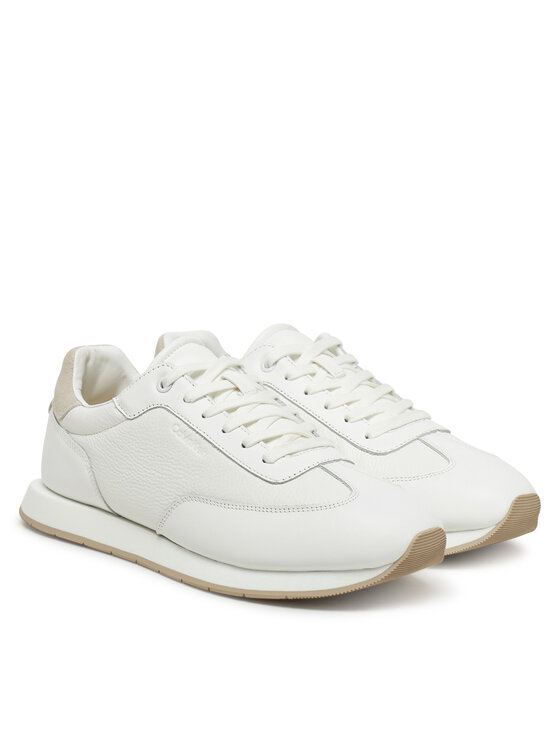 Calvin Klein Sneakers Calvin Klein Low Top Lace Up Tmbl Lth HM0HM01804 Alb