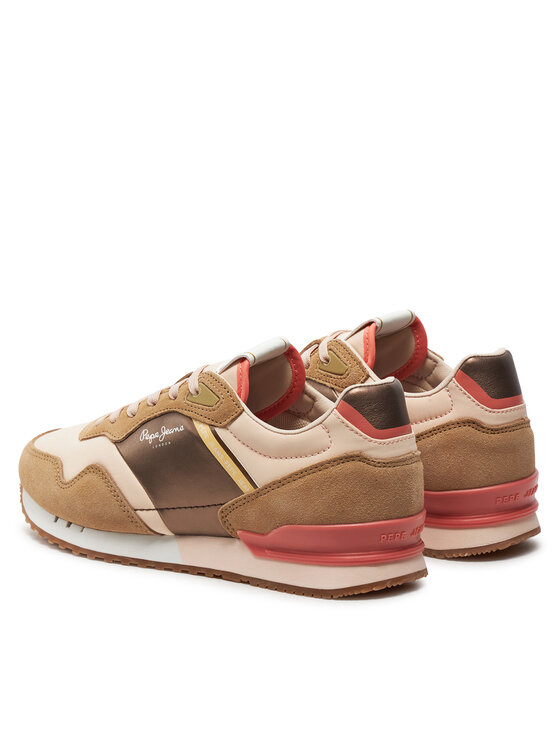 Pepe Jeans Снікерcи Pepe Jeans London Glam W PLS40006 Бежевий