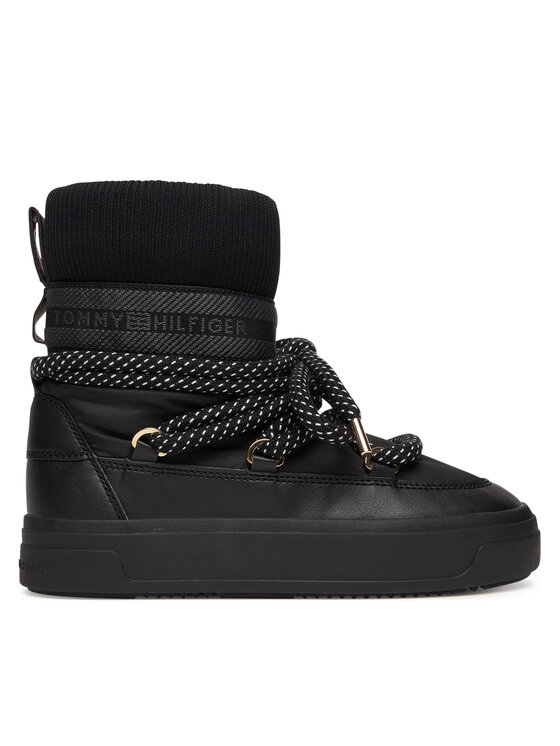 Tommy Hilfiger Μπότες Χιονιού Tommy Hilfiger Snow Boot Water Repellent FW0FW09260 Μαύρο